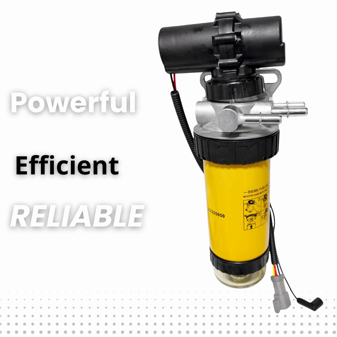 12V Fuel Lift Pump Fuel Filter Assembly for JCB 3CX 4CX 6TST Loader Dumper – A7046