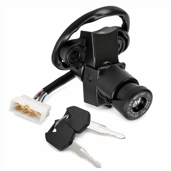 Ignition Key Switch & Steering Lock for Kawasaki Ninja ZX6R ZX636 ZX6RR ZX10R Z1000 Z750S 2005-2022 with Keys | 27005-5137