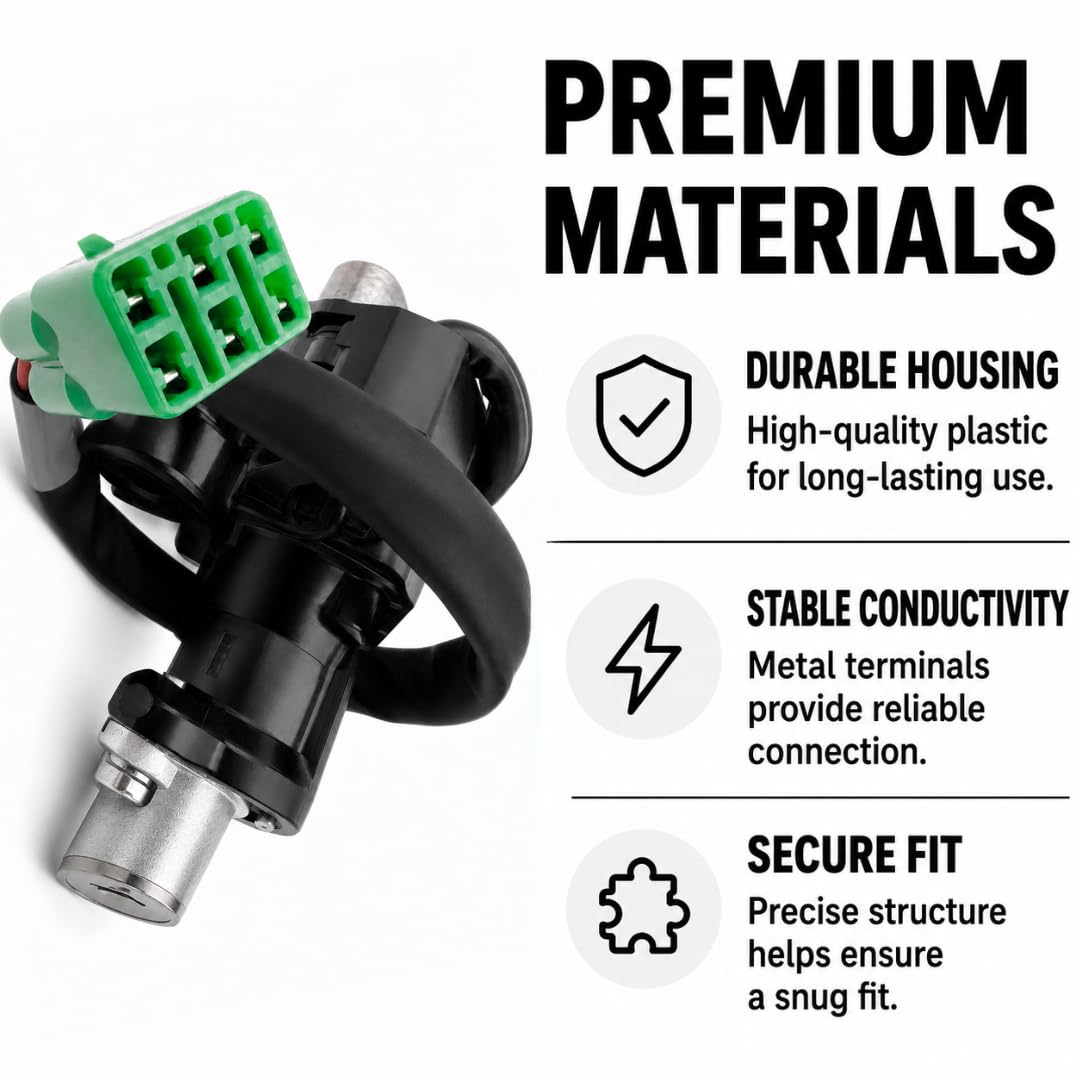 Ignition Key Switch & Steering Lock for Suzuki GSXR600 GSXR750 GSXR1000 2000-2003 | 37100-35F20 - Image 4
