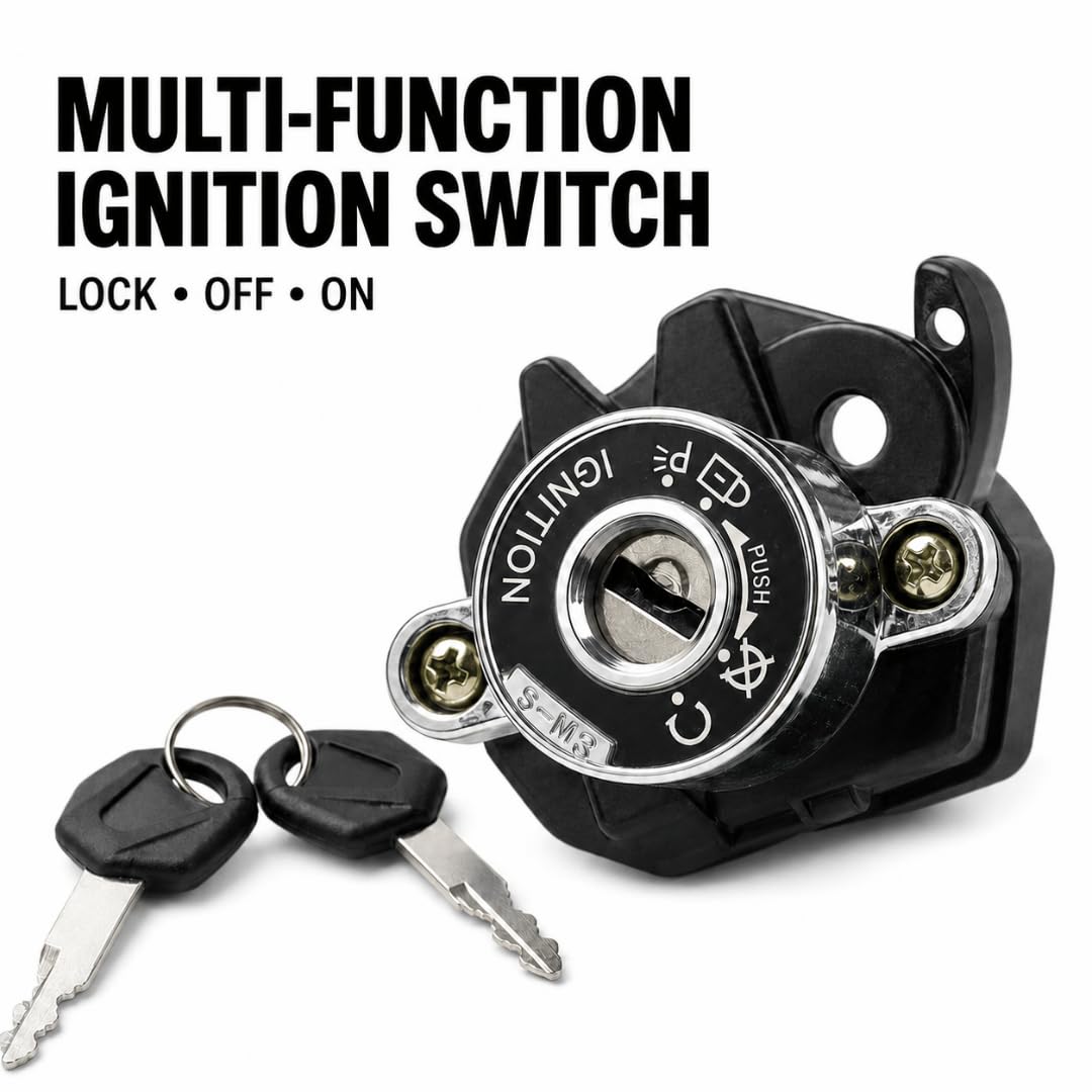 Ignition Key Switch & Steering Lock Set for Suzuki Volusia 800 VL800 VL800Z Limited 2001-2004 with Keys | 37100-41F10 - Image 6