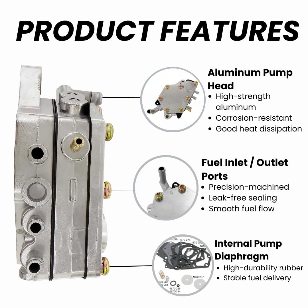 Fuel Pump for 1997–2001 Yamaha Snowmobile VX500 VX500DX VX500XT VX600 VX600DX SX XTC XTR PZ500 PZ500DX PZ500ML MM600
