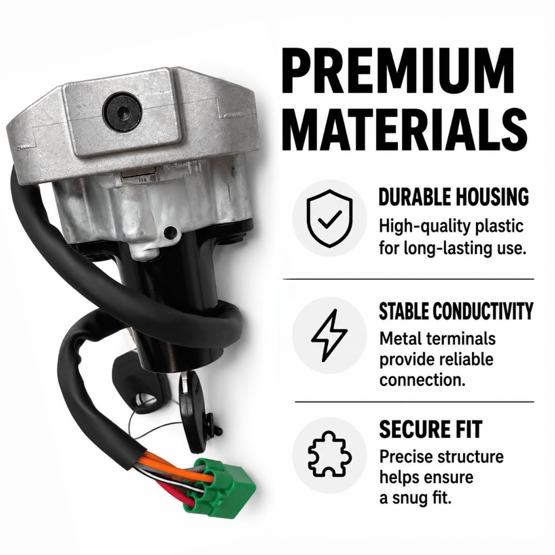Ignition Key Switch & Steering Lock Set for Suzuki DR650S DR650SE 1996-2019 with Keys | 37100-04F00 - Image 4