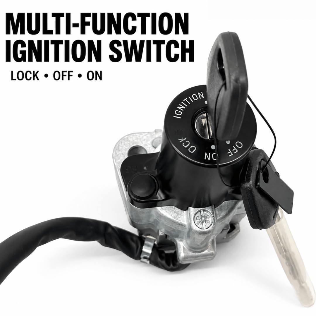 Ignition Key Switch & Steering Lock Set for Suzuki DR650S DR650SE 1996-2019 with Keys | 37100-04F00 - Image 5