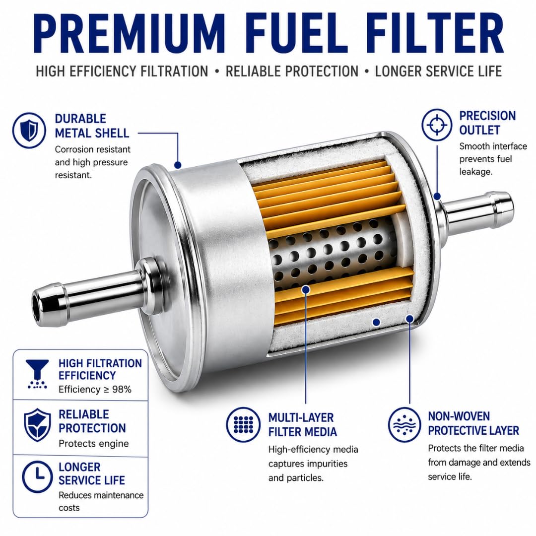 Fuel Filter with Strainer for Sea-Doo GTX DI/RFI/STD/Wake GTI RFI/LE/STD/RX DI/GSX RFI/Speedster Wake 200/215 1998–2009