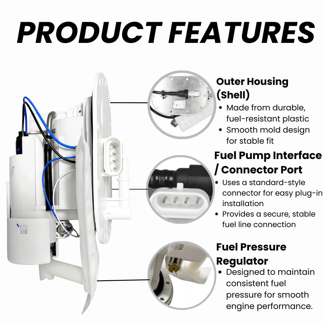 Fuel Pump for 2015–2020 Harley Street 500 750 Street Rod XG500 XG750 XG750A In-Tank Fuel Pump & Strainer – 61200001B