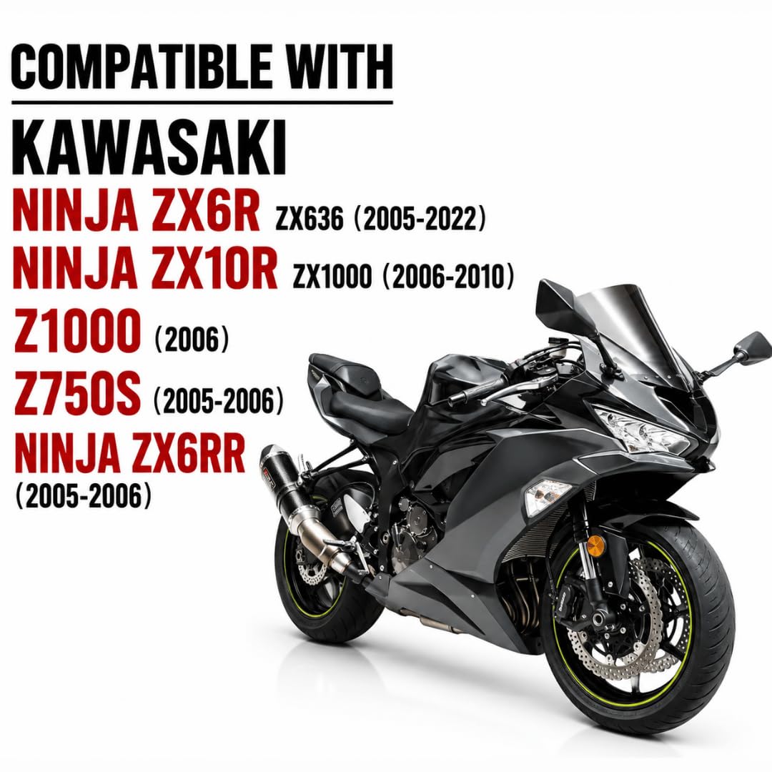 Ignition Key Switch & Steering Lock for Kawasaki Ninja ZX6R ZX636 ZX6RR ZX10R Z1000 Z750S 2005-2022 with Keys | 27005-5137 - Image 2