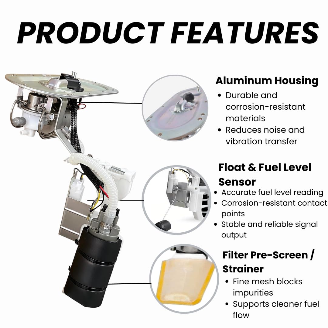 75127-02C Fuel Pump Assembly for 2002–2007 Harley Road King FLHRCI/FLHRI/FLHPI/FLHPEI/Police/Custom – 75127-06