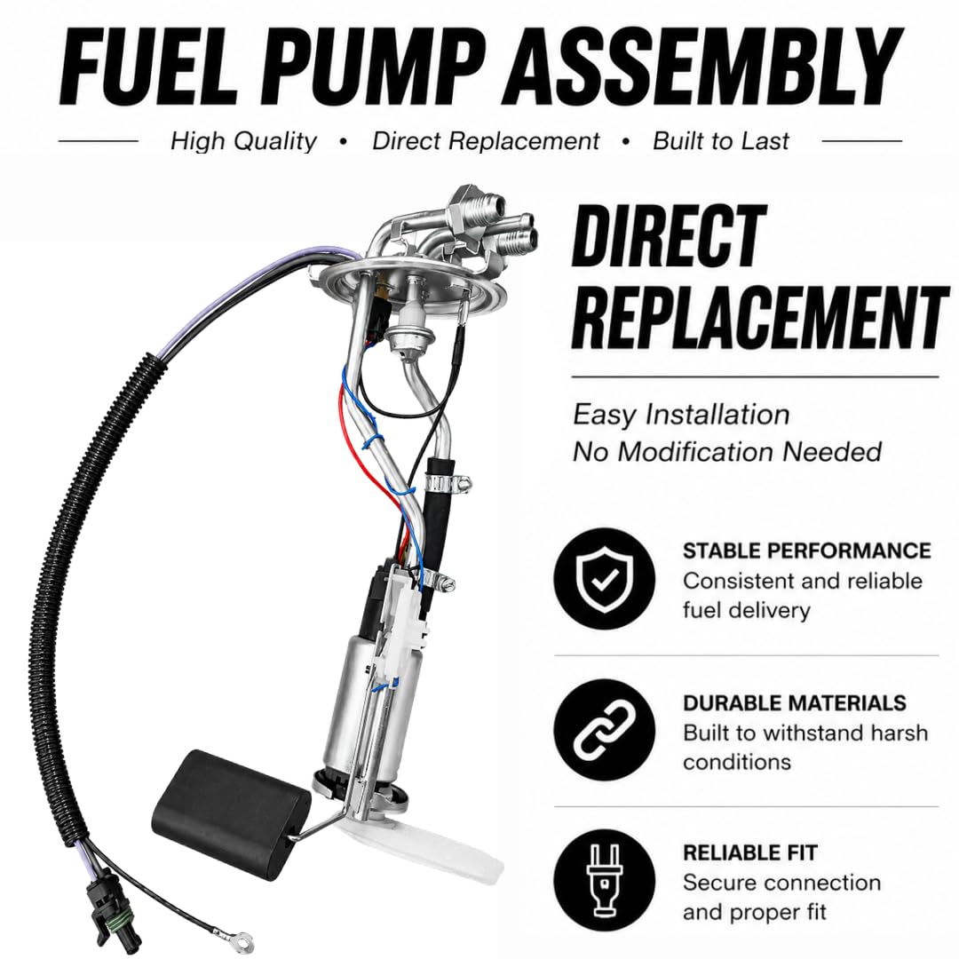 250LPH Fuel Pump Assembly for Chevy GMC C10 K10 C20 K20 C30 K30 1973-1991 | AN Fittings - Image 4