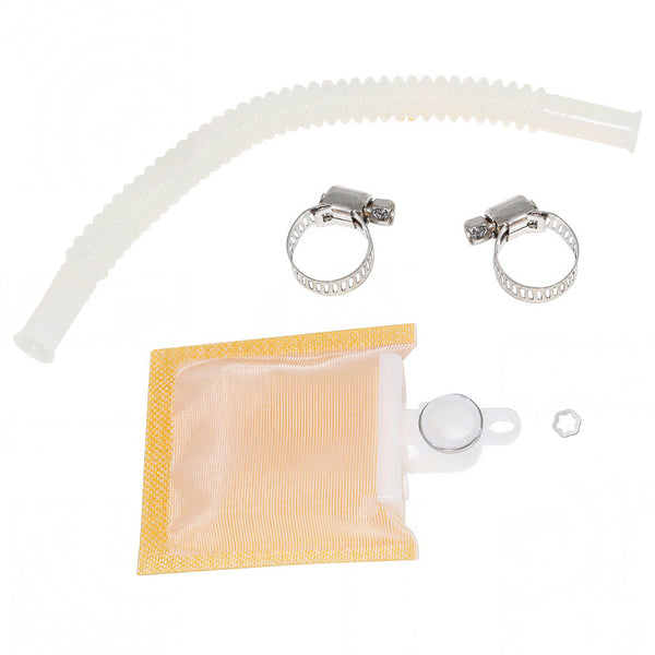 Fuel Pump Strainer and Clear Corrugated Hose Universal Flexible Line Tubing Kit for Harley Softail Touring Fat Boy