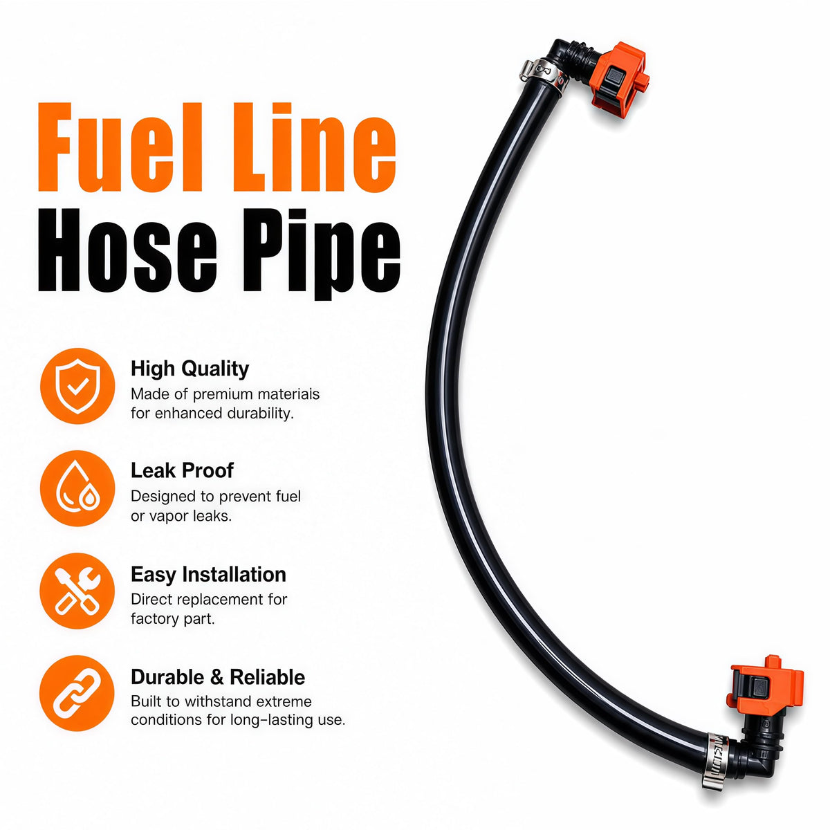 Fuel Line Hose Pipe for Yamaha MT-07 FZ-07 XSR700 YZF-R7 R7 – 1WS-13971-01-00
