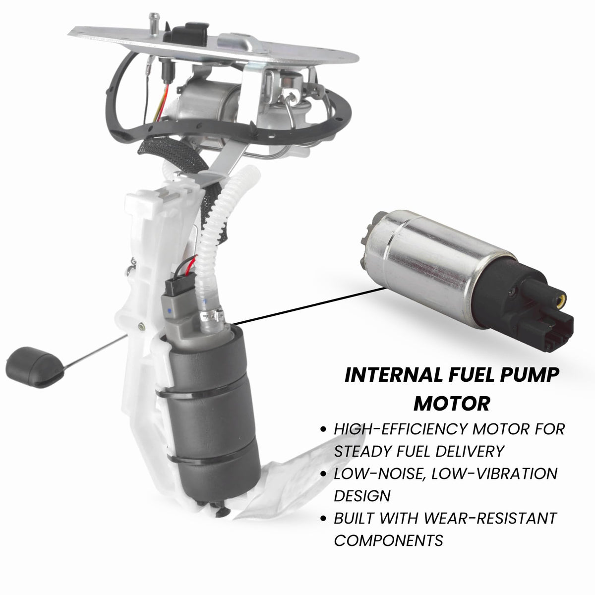 75127-02C Fuel Pump Assembly for 2002–2007 Harley Road King FLHRCI/FLHRI/FLHPI/FLHPEI/Police/Custom – 75127-06