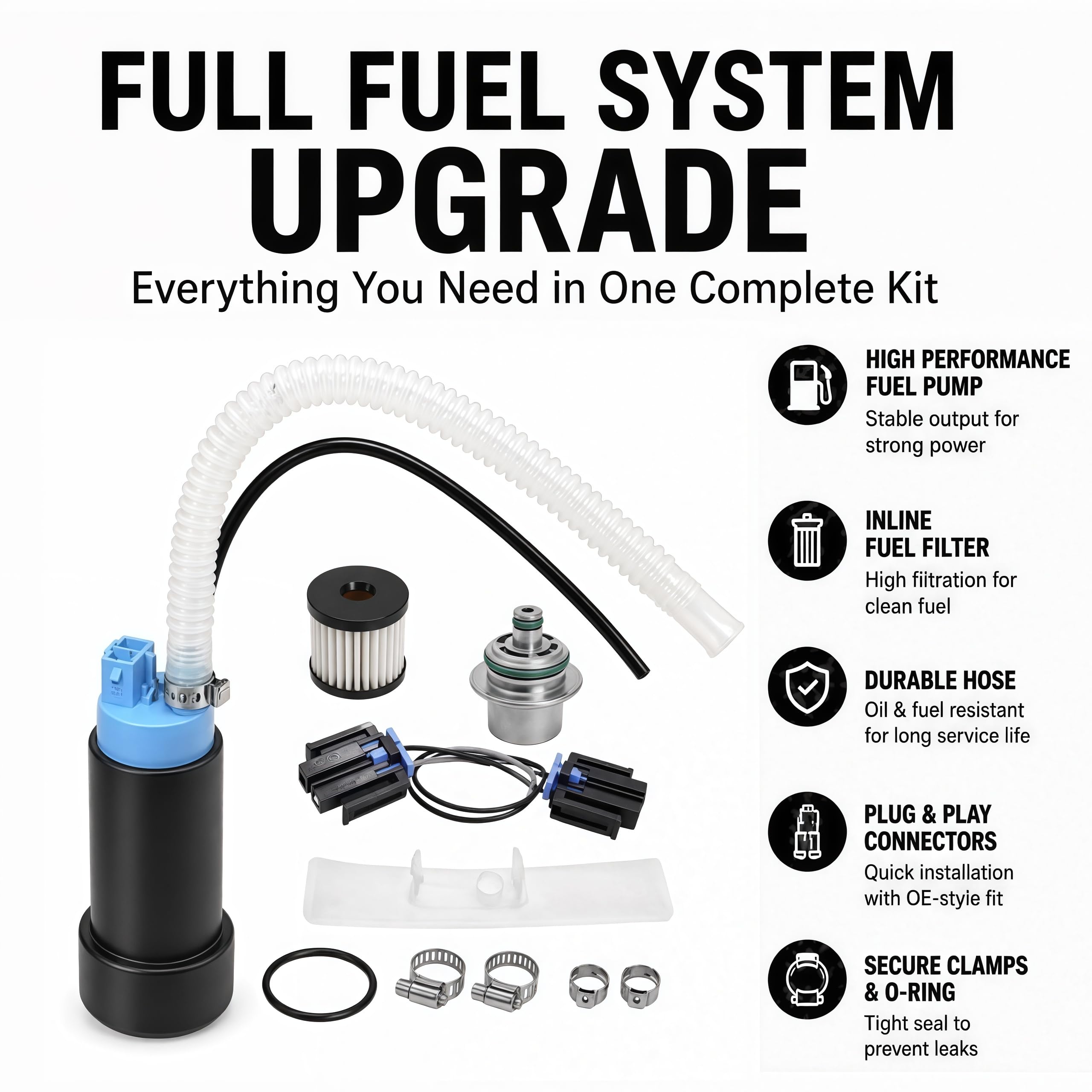 Fuel Pump for 2008–2024 Harley Touring Street Glide/Road Glide/Electra Glide/Ultra/Road King/Tri Glide FLH FLR FLT FLS