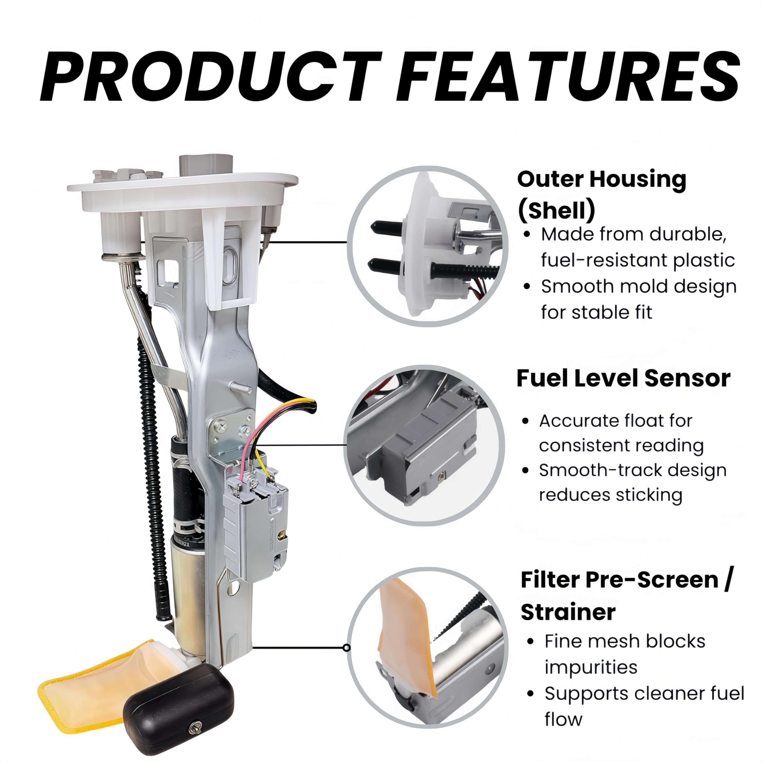 Fuel Pump Hanger Assembly with Filter for Lexus LX470 UZJ100 for Toyota Land Cruiser FZJ100 4.7L V8 1998–2007
