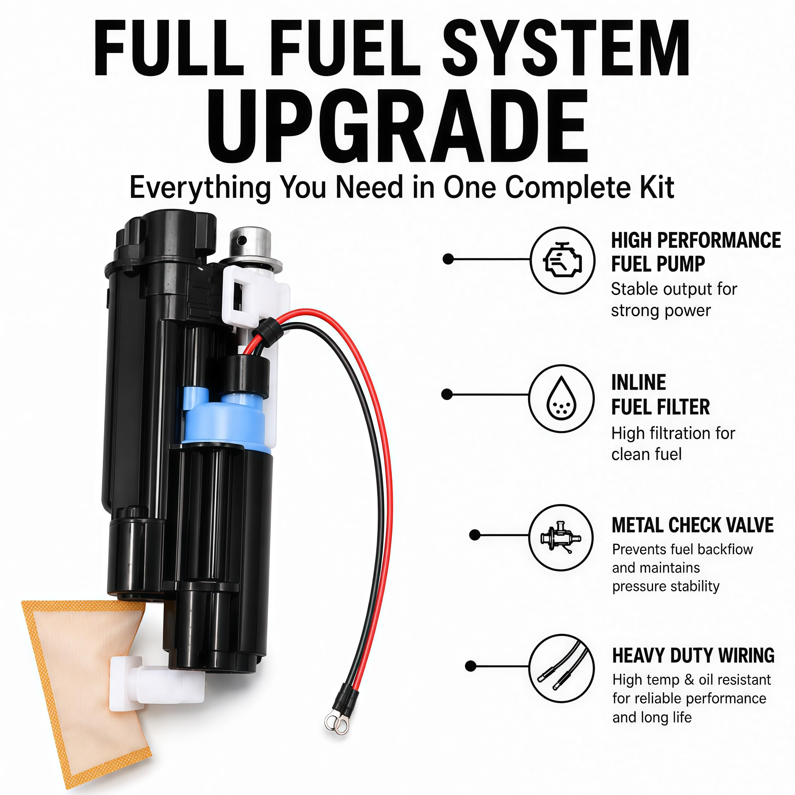 Fuel Pump Kit for Kawasaki Ninja ZX12R 2002–2005 ZX1200 Motorcycle In-Tank Fuel Pump – 49040-1077