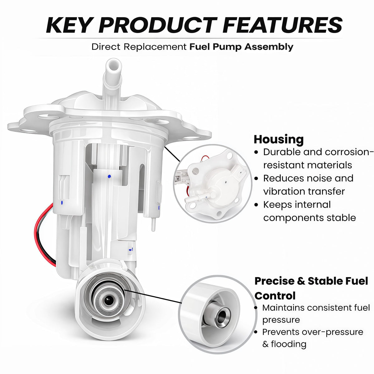 16700-MEN-A52 Fuel Pump Assembly for Honda CRF250R CRF250RX CRF450R CRF450RX 2009–2025 Dirt Bike In-Tank – 16700-MEN-A31