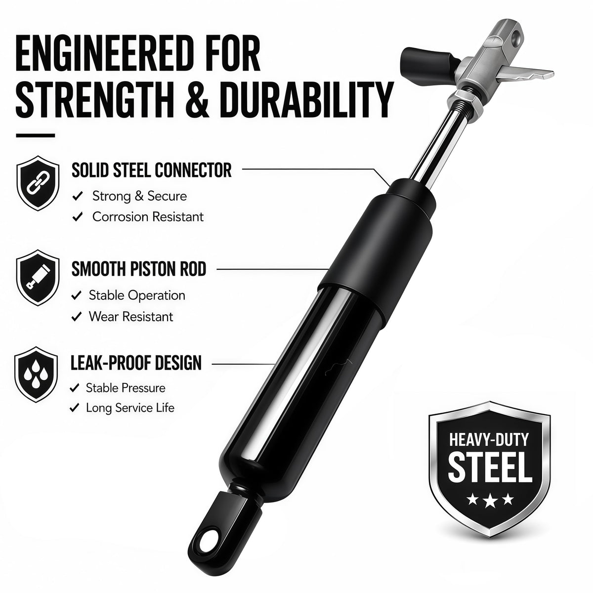 Tilt Steering Damper for Polaris Ranger 1000 900 XP 570 500 EV, RZR 1000 900 800 Turbo S RS1, General 1000 Steering Stabilizer | 7043810 - Image 3