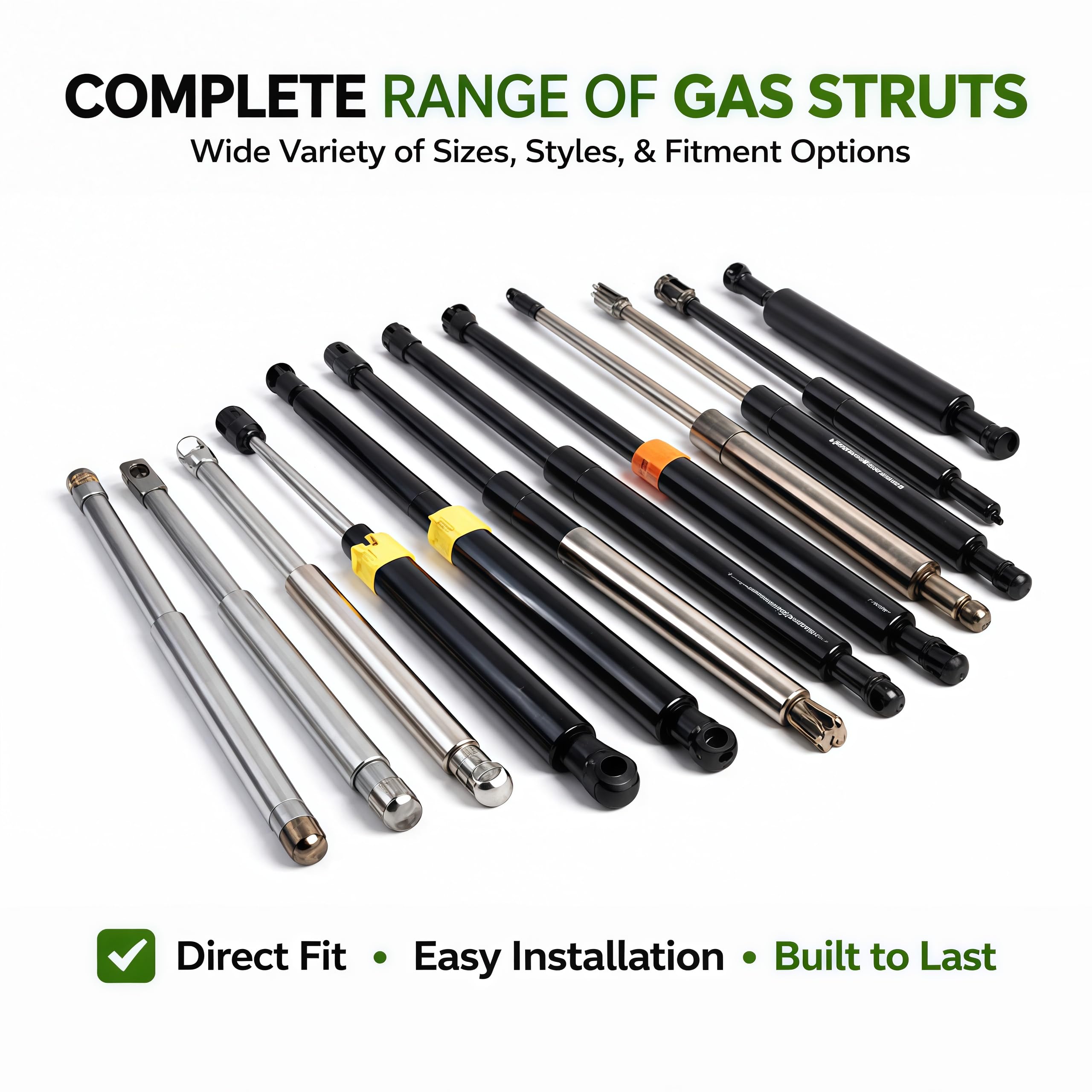 2-Pack Cab Door Gas Strut for John Deere Backhoe Loader 310J 310SJ 310K 310SK 310K EP, Fits 410J 410K 315J 325SK 710J 710K Lift Support | AT340156 - Image 7