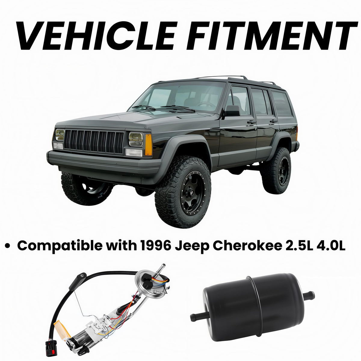 5003869AA Fuel Pump Assembly with Filter for 1996 Jeep Cherokee 2.5L 4.0L