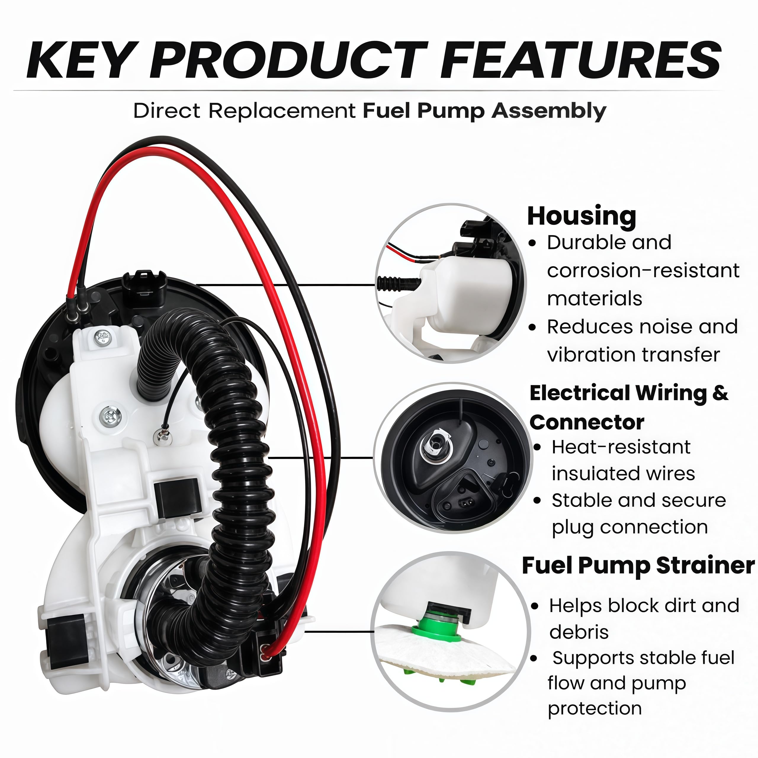 Fuel Pump Assembly for BMW S1000RR K46 2009–2018 Without Fuel Level Sensor – 16147718349