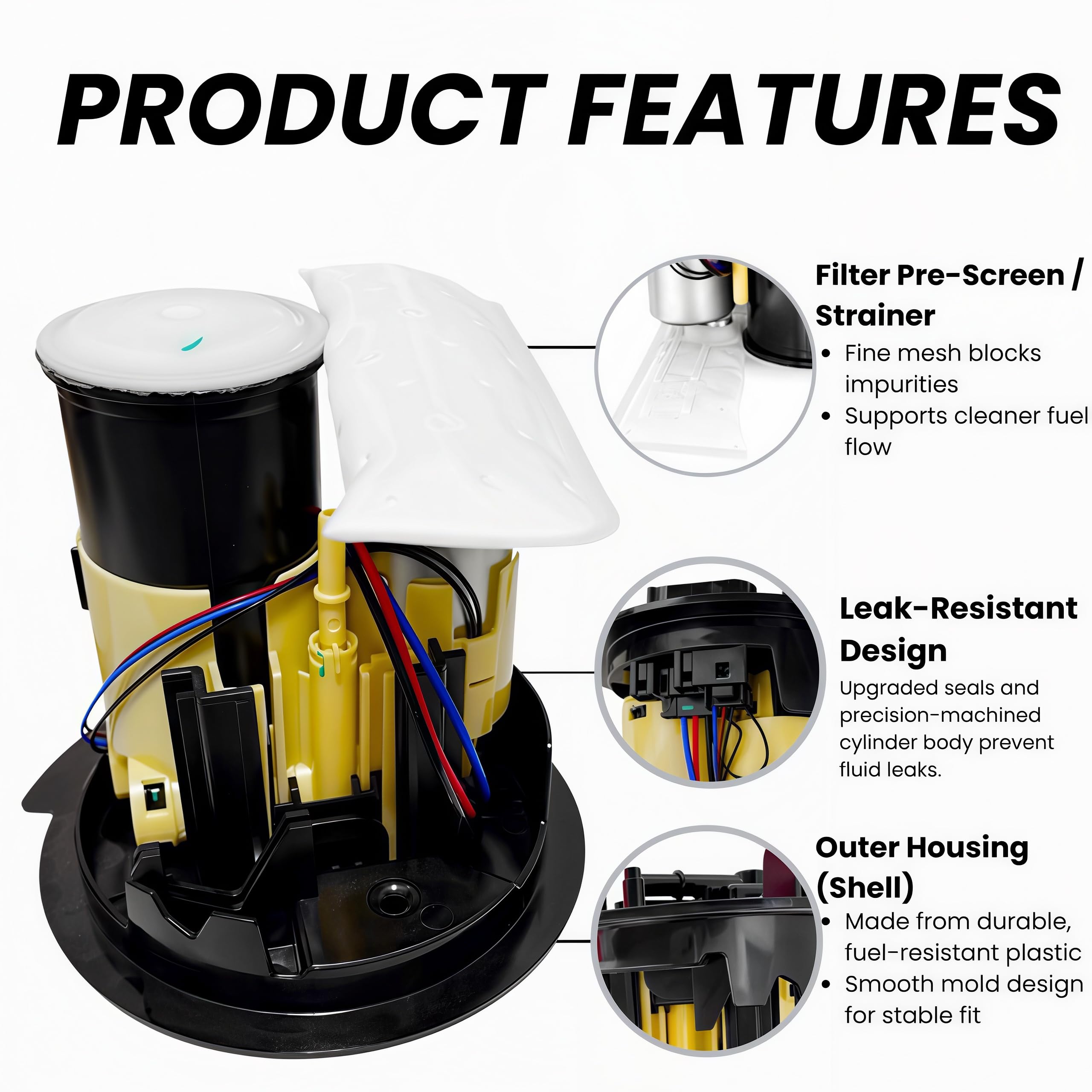 Fuel Pump Assembly for Mercedes-Benz W222 S450 S550e S560e S450 S550 S560 S63 AMG Maybach V12 2014–2020 – 2224700094