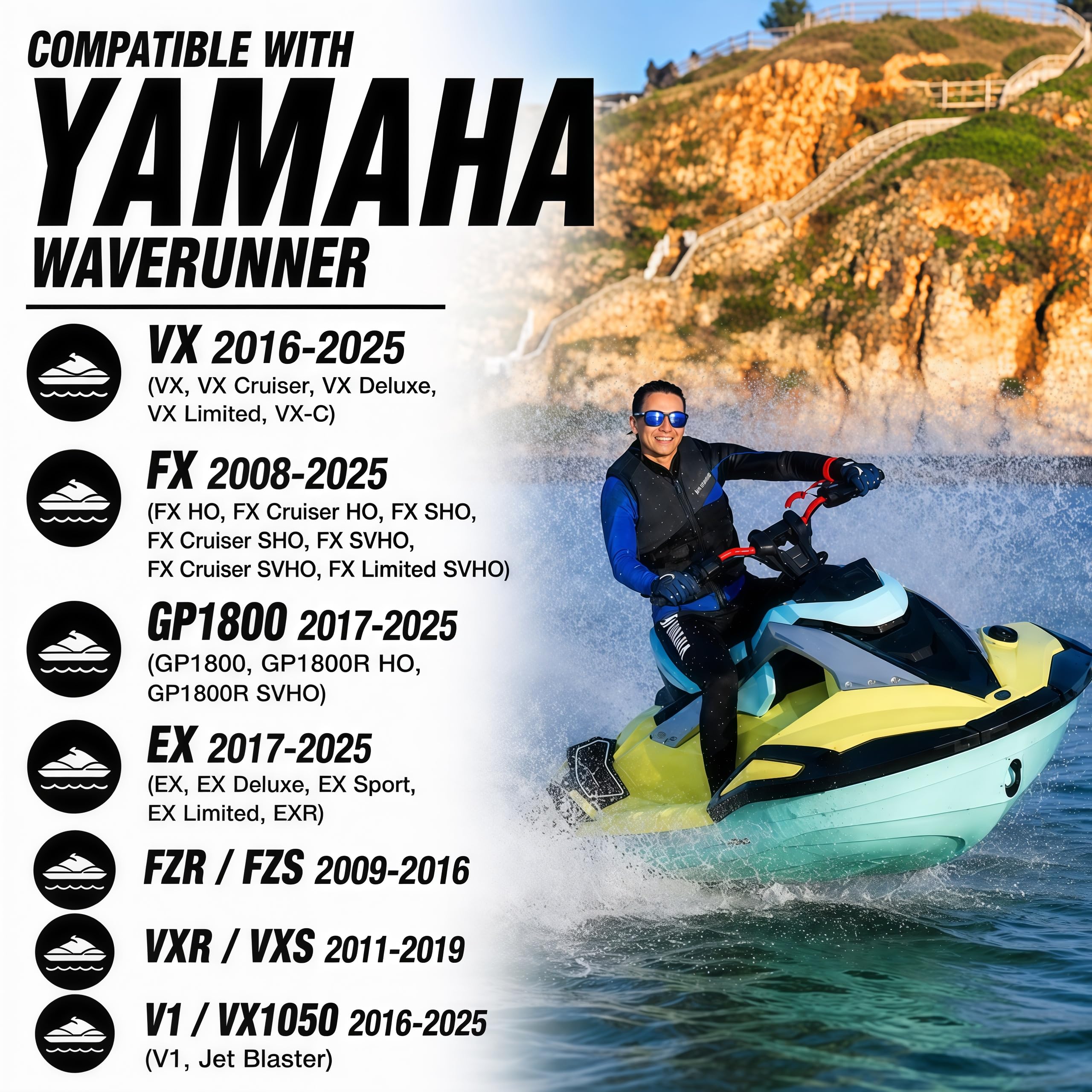 Fuel Pump Assembly for Yamaha WaveRunner VX FX GP1800 Series 2008–2025 Jet Ski – 6S5-13907-05-00
